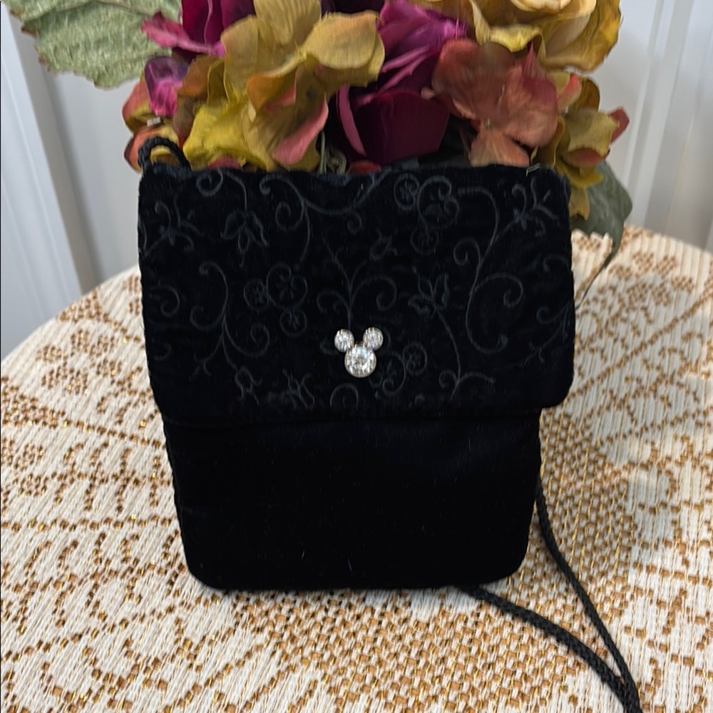 Vintage Disney Black Mini Bag with Mickey Icon